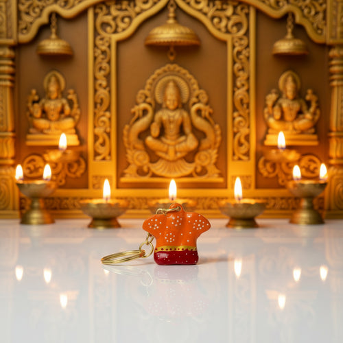 Artisan Ganpati Keychain – Decorative Spiritual Key Holder